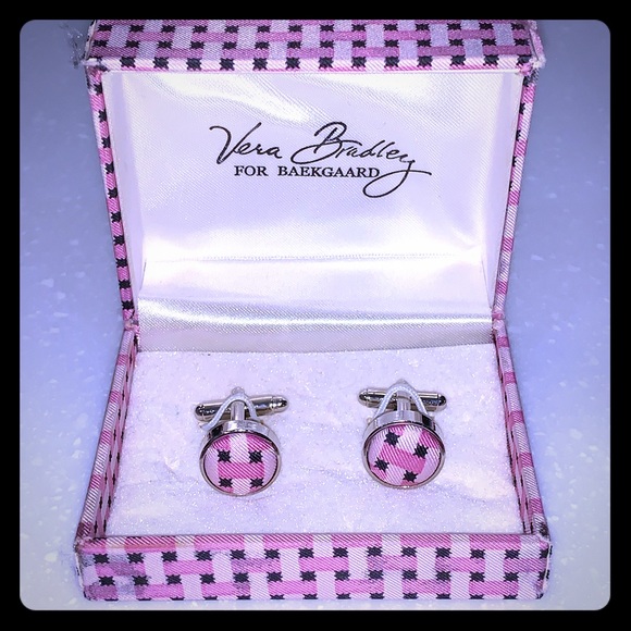 Vera Bradley Other - Vera Bradley - Pink & Silver Cuff Links